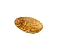 D.O.M. - guscio ovale in legno d'ulivo, lunghezza 9 cm