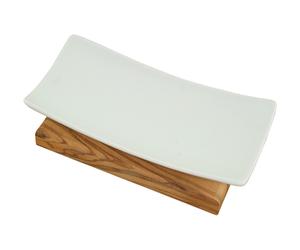 D. O.M.Portasapone Porcellana Legno D 'ol Ivo
