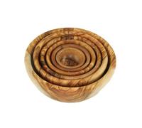 D.O.M.® - Set di 6 ciotole rotonde in legno d'ulivo