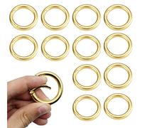 D-Orange 20 Pezzi Moschettone Tondo 28mm Lega Zinco Molla Portachiavi Fibbia Moschettoni a Scatto Rotondi a Molla per Esterno, Campeggio, Escursionismo, Viaggio, Pesca, Zaino, D'oro