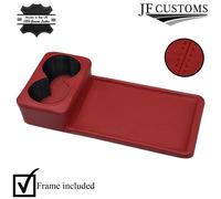 D pelle Rossa Coperto Console Porta Tazza Orlo Per Mercedes W126 CLASSE S 79-91