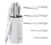 D.Perlla Set Coltelli da Cucina 6 Pezzi, Set di coltelli in acciaio inossidabile Ultra Sharp con supporto rimovibile per una facile pulizia, ideale per la casa, il ristorante e i picnic