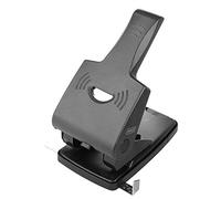 D.RECT 0415 Perforatore a 2 fori, Fora fino a 65 fogli, colore nero