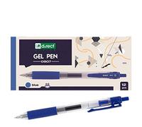 D.RECT 0907 - Penna a sfera con impugnatura gommata, confezione da 12, colore: Blu