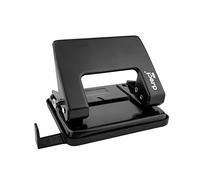 D.RECT 1020 - Perforatore a 2 fori, Fora fino a 20 fogli, Colori assortiti (nero/rosso/blu)