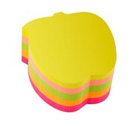 D.RECT 110514, Foglietti Adesivi/Set di 1 Pezzi / 70x70mm / Note Adesive / 1x400 un Blocco di Fogli/Forniture per Ufficio/Colori Neon/Forma di Mela
