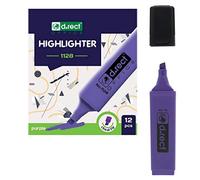 D.RECT 1128 - Evidenziatore con punta obliqua, 12 pezzi, colore: Viola