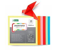 D.RECT 120 fogli di carta per origami, 15 x 15 cm, 150 x 150 mm, 6 colori
