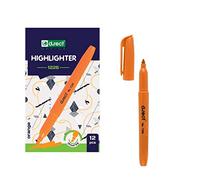 D.RECT 1226 - Evidenziatore con punta a scalpello, 12 pezzi, colore arancione