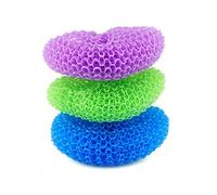 D.RECT 3 Spugne in Plastica per la Cucina - Perfetto per Pulire Pentole - Spugna per la Rimozione Dello Sporco Ostinato, Multicolore
