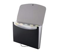 D.RECT 5566 - Cartella portadocumenti con tasche, formato A4, organizer portatile per documenti e documenti, cinturino rotondo elastico con chiusura a bottone, per casa, scuola, lavoro e viaggi, 6