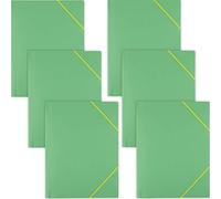 D.RECT | 6 Pezzi | Cartella Postale di Plastica | PP con Banda Elastica | Cartella Elastica di Plastica per DIN A4 | Verde