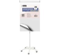 D.RECT Blocco Per Lavagna Di Carta Bianca 650x1000 mm - Blocco Flipchart 80 g/m², 20 Fogli, 5 Fori, Superficie Liscia - Ideale per Ufficio, Presentazioni e Casa
