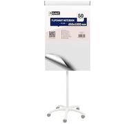D.RECT Blocco Per Lavagna Di Carta Bianca 650x1000 mm - Blocco Flipchart 80 g/m², 50 Fogli, 5 Fori, Superficie Liscia - Ideale per Ufficio, Presentazioni e Casa