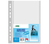 D.RECT, Buste Perforate Trasparenti, Formato A4, 170 Micron, Confezione da 10 Unità, Busta Forata, Trasparente Perforato, Lucide, Finitura liscia, Tasche in Polipropilene, Ingrandita (009727)