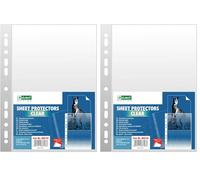 D.RECT | Buste Perforate Trasparenti | Formato A4 | 45 Micron | Confezione da 200 Unità | Busta Forata | Trasparente Perforato | Lucide, Finitura liscia | Tasche in Polipropilene