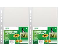 D.RECT Buste Trasparenti Anelli - 25 Pezzi Buste Perforate - Busta Forata per Documenti 100 µm/mic/micron Spessore: 0,10 mm, 240x350 mm, Grana (Confezione da 2)