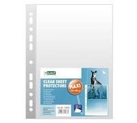 D.RECT Buste Trasparenti Anelli - 50 Pezzi Buste Perforate - Busta Forata per Documenti 90 µm/mic/micron Spessore: 0,090 mm, 240 x 350 mm, Grana