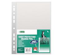 D.RECT Buste Trasparenti Anelli - 50 Pezzi Buste Perforate - Busta Forata per Documenti 90 µm/mic/micron Spessore: 0,090 mm, 240 x 350 mm, Grana