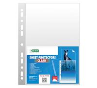 D.RECT Buste Trasparenti Anelli A4-100 Pezzi Buste Perforate - Busta Forata per Documenti 60 µm/mic/micron Spessore: 0,06 mm, A4, Cristallino