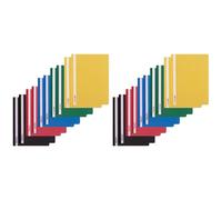 D.RECT, Carpetas, Camisa de presentación, Tapa Delantera Transparente, Carpetas de láminas de plástico, Perforación, (2 piezas para color 5x2) PP, Lote de 10 camisetas, Tamaño: A4 (110900)