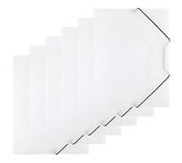 D.RECT Cartellina con Elastico A4 Trasparente Set da 6 in Plastica PP 450 Micron Porta Documenti con 3 Alette