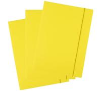 D.RECT Cartellina portadocumenti in cartone, 25 pezzi, con elastico, 300 g, giallo
