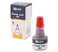 D.RECT - Colore per timbri | da riempire | per tutti i tamponi | a base d'acqua | rosso | 30 ml - 12 pezzi
