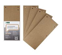 D.RECT Confezione da 50 divisori in cartone, 10,5 x 23,5 cm, divisori divisori, raccoglitori, raccoglitori, cartelle, divisori, 300 g/m², carta kraft