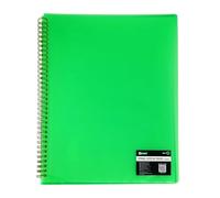 D.RECT Espositore PP A4, 20 Buste - Cartellina Tinta Unita - Cartella di Presentazione - Cartelle Offerte Raccoglitore a Spirale, Verde