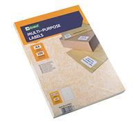 D.RECT | Etichette Adesive | Etichette Universali (210 x 297 mm su A4) | Stampabili Autoadesivi 100 Fogli | Confezione 1 Etichette | Foglio 100 Pezzi | Bianco