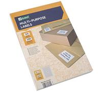 D.RECT | Etichette Adesive | Etichette Universali (25 x 10 mm su A4) | Stampabili Autoadesivi 100 Fogli | Confezione 189 Etichette | Foglio 18900 Pezzi | Bianco