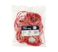 D.RECT Fascia Elastica 1.5x3mm 1/2 Circonferenza 80mm | Fascia Elastica per la Casa, il Lavoro, L'ufficio | Riutilizzabile, Durevole | Borsa Stabile da 100g | Rosso