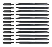 D.RECT Fineliner 12 Pezzi - Penne Punta Fine, Tratto Pen, Pennarello Adatto all'uso Quotidiano - Linea Super Fine, Larghezza di Circa 0,4 mm - Nero