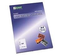 D.RECT | Fogli Laminati | Lucida | Trasparente | Formato A4 | 125 Micron | Confezione da 100 Unità | Laminazione | Durevole e Trasparente | Forniture per Ufficio