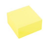 D.RECT | Foglietti Adesivi | Set di 1 Pezzi | 76x76mm | Note Adesive | 1x400 un Blocco di Fogli | Forniture per Ufficio | Colore Giallo