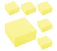 D.RECT | Foglietti Adesivi | Set di 6 Pezzi | 76x76mm | Note Adesive | 6x400 un Blocco di Fogli | Forniture per Ufficio | Colore Giallo