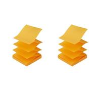 D.RECT | Foglietti Adesivi | Sticky Notes | Zig-Zag | 76 X 76 mm | 100 Fogli | Arancione (Confezione da 2)