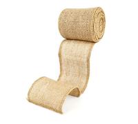 D.RECT Juta Rotolo Naturale Marrone 10x500cm - Rotolo di Iuta Decorativo per Confezioni Regalo - Decorazione per Feste