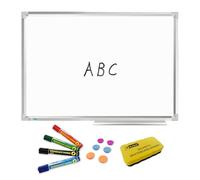 D.RECT Lavagna bianca magnetica con strisce di alluminio | Lavagna magnetica a secco | Lavagna bianca per ufficio | Lavagna per scrivere 60 x 45 cm (L x A)