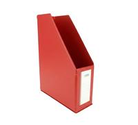 D.RECT Portariviste A4 90 mm Pieghevole in PVC per Documenti Cataloghi Cartelle con Portaetichetta e Foro di Presa, Rosso