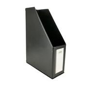 D.RECT Portariviste A4 90 mm Pieghevole in PVC per Documenti Cataloghi Cartelle con Portaetichetta e Foro di Presa, Nero