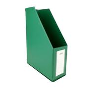 D.RECT Portariviste A4 90 mm Pieghevole in PVC per Documenti Cataloghi Cartelle con Portaetichetta e Foro di Presa, Verde