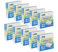 D.RECT Punti metallici 23/17 | Graffette per ufficio | Punti metallici | Confezione da 1000 | 10 x 1000 pezzi