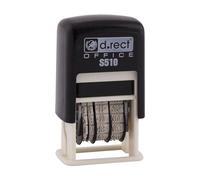 D.RECT S510 Timbro con Data 4mm Giorno/Mese/Anno non Saturi di Inchiostro