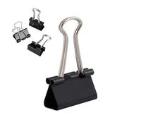 D.RECT Set da 144 Clip Pieghevoli in Metallo - Clip Ferma Carta 25 mm - Fermagli Neri Multiuso per Documenti, Carta, Appunti - Ideali per Ufficio, Casa e Scuola