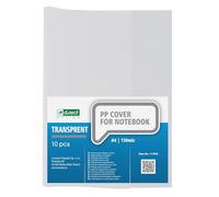 D.RECT Set di 10 Copertine per Quaderni, Formato DIN A4, Trasparenti, in Pellicola di Polipropilene Resistente e Lavabile, Spessore 150 mic