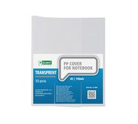 D.RECT Set di 10 Copertine per Quaderni, Formato DIN A5, Trasparenti, in Pellicola di Polipropilene Resistente e Lavabile, Spessore 150 mic