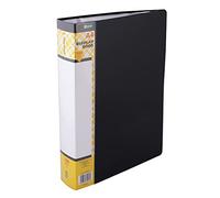 D.RECT Set di 100 Cartelle in Polipropilene | 100 Cartelle ad Alta Trasparenza | Etichetta sul Contenuto Della Colonna Vertebrale | A4 | Colore : Nero