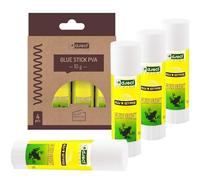 D.RECT - Set di 4 Stick di Colla PVA | Colla Forte per la Scuola e L'ufficio | Confezione di Cartone Ecologica | Incolore, Inodore | Contenuto 10 g